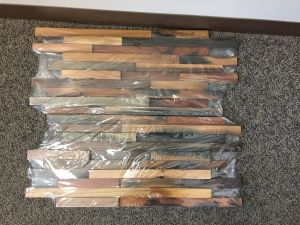 Random Plank 3D 12x24 Antique Wood Panel Mosaic