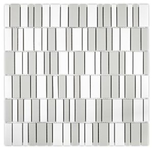 FREE SHIPPING - Barcode Puzzle Geometro Recylcled Glass Mosaic Tile