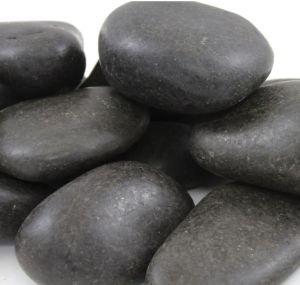 FREE SHIPPING - High Polished Black Basalt 1"- 3" Rock Pebbles (LOOSE)