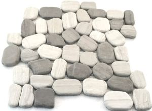 FREE SHIPPING - White Oak Blend 12x12 Pebble