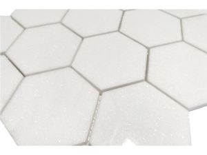 FREE SHIPPING - Thassos White 3" Hexagon Polished