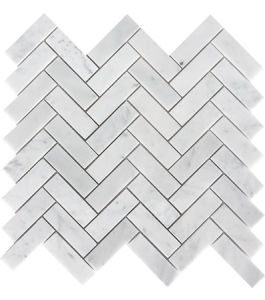 FREE SHIPPING - Arabescato Carrara 1x3 Herringbone Polished