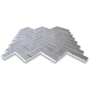 FREE SHIPPING - Arabescato Carrara 1x3 Herringbone Polished