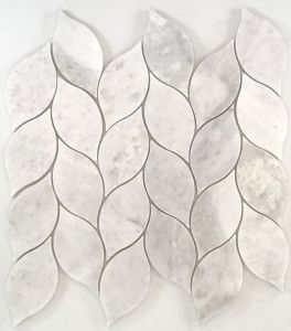 FREE SHIPPING - Carrara White 2" Leaf Polished