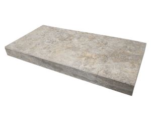 FREE SHIPPPING - Silver Travertine 14x24 5CM Modern Edge | Pool Coping