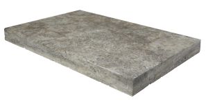 FREE SHIPPING - Silver Travertine 12x24 3CM (1.25") 2 Side Modern Edge Wall Cap