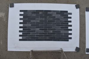 FREE SHIPPING - Lime Black 6x24 Tumbled Thin Veneer