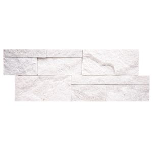 XL Arctic White 9x24 Splitface Quartzite Ledger Panel