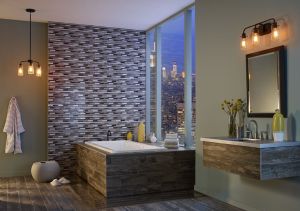 Madison Avenue Interlocking 12x12x8mm Glass & Metal Mosaic