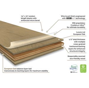 LADSON - Milledge 7.5" x 75" Engineered Hardwood Flooring (XL Size)