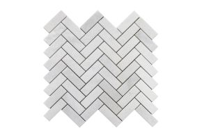 LIMITED TIME SALE - FREE SHIPPING - White Lotus 1x3 Herringbone Polished