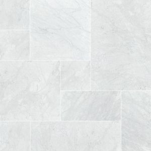 Croix White 3CM Marble French Pattern Sandblasted Paver 