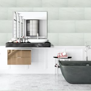 Durban White 24x48 Porcelain Tile - Polished