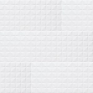 Dymo Chex White 12x36 Glossy Ceramic Wall Tile