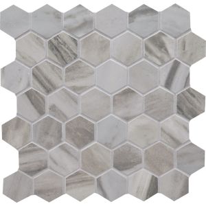 Domino White Matte 12x12 Octagon Mosaic