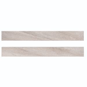 FREE SHIPPING - LAPATO 3D - Malhari Greige 3x24 Semi Polished Bullnose Trim