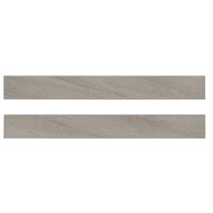 FREE SHIPPING - LAPATO 3D - Malhari Greige 3x24 Semi Polished Bullnose Trim