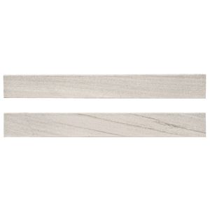 FREE SHIPPING - LAPATO 3D - Malhari White 3x24 Semi Polished Bullnose Trim