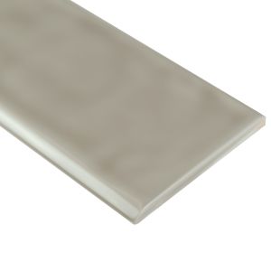 FREE SHIPPING - Urbano Warm Concrete 4x12 Glossy Bullnose Subway Tile