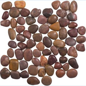 FREE SHIPPING - Red 12X12 Polished Pebble