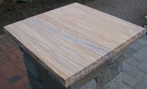 Rainbow Teak Sandstone 24"X24" 2" Thick Column Cap