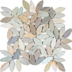 FREE SHIPPING - Flower River Rock Interlocking 12x12 Pebble Tile