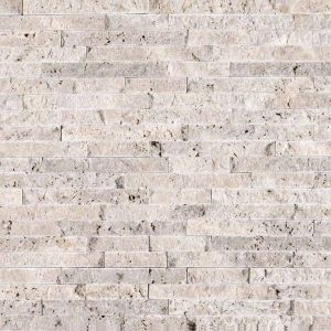 Silver Travertine Interlocking Thin Splitface