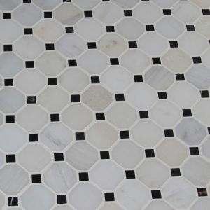 Greecian White 2" Octagon Honed Mosaic