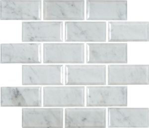 Arabescato Carrara 2x4 Honed and Beveled