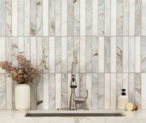 Arabescato Venato White 2X12 Stack Honed Marble Tile