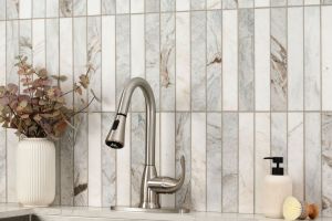 Arabescato Venato White 2X12 Stack Honed Marble Tile