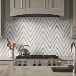 Bianco Dolomite Sazi 1" Hexagon Polished Tile