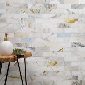 Cloudland 2x6 Polished Marble Subway Mosaic Floor And Wall Tile