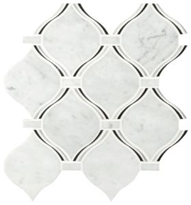 Danza White Arabesque Interlocking Polished