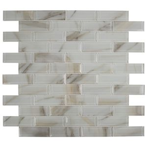 Ivory Amber Beveled Glass Subway