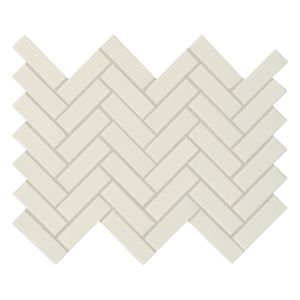 Almond Glossy Herringbone Mosaic