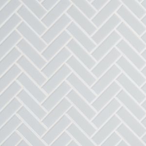 FREE SHIPPING - Retro Gray Glossy Herringbone Mosaic