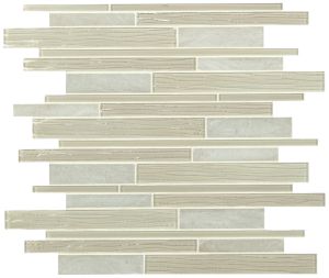 FREE SHIPPING - Snowcap Interlocking Stone Glass Mosaic