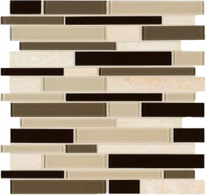 FREE SHIPPING - Sonoma Valley Interlocking Stone Glass Mosaic