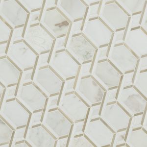 Luxor Royal Link Gold Pattern Marble & Metal Blend Mosaic