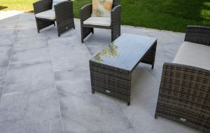 Arctic Grey 16x24 3CM Sandblasted Marble Paver