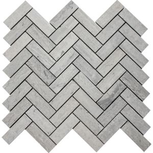 FREE SHIPPING - Haisa Blue 1x3 Herringbone Mosaic Tile