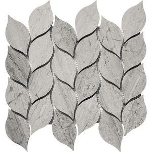 FREE SHIPPING - Haisa Blue Leaf Waterjet Mosaic Tile