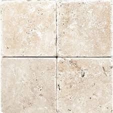 FREE SHIPPING - Tuscany Ivory 4X4 Tumbled Subway