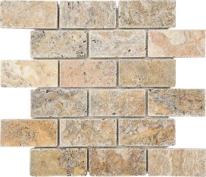 FREE SHIPPING - Tuscany Scabas 2X4 Tumbled Mosaic