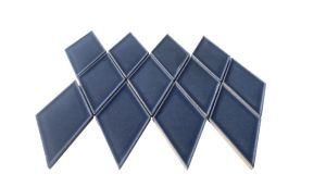 FREE SHIPPING - 45 DEG Harlequin Blue Matte Porcelain Tile