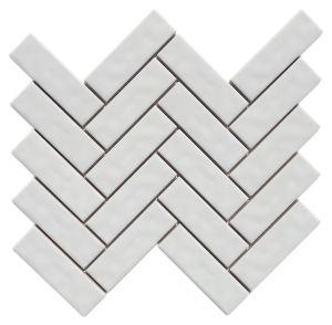 FREE SHIPPING - Snow White 1x4 Polished Herringbone Tile