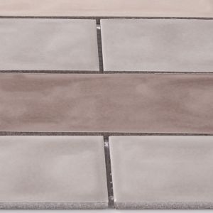 FREE SHIPPING - Domino Taupe Blend Glossy 2x6 Brick Mosaic