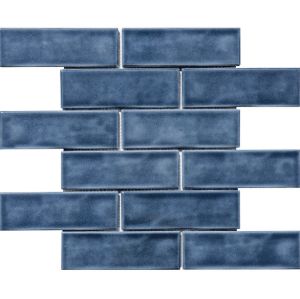 FREE SHIPPING - Renzo Blue Slate 2x6 Brick Handcrafted Tile