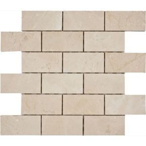 Crema Marfil 2x4 Brick Polished Marble